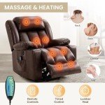 COOSLEEP Power Lift Recliner Chair with Massage and Heat