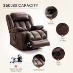 COOSLEEP Power Lift Recliner Chair with Massage and Heat