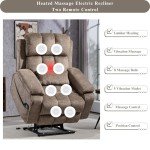 JUUXO Power Lift Recliner with Heat & Massage