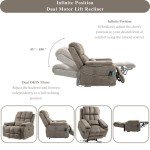 JUUXO Power Lift Recliner with Heat & Massage