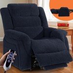 Triple Motor Lift Recliner Chair for Seniors - Blue