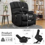 Electric Lift Recliner with Massage and Heat