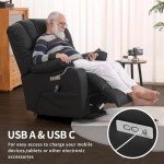 Electric Lift Recliner with Massage and Heat