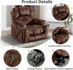 CANMOV Large Power Lift Recliner Chair with Massage