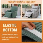 High Stretch Recliner Slipcover with Side Pocket