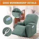 High Stretch Recliner Slipcover with Side Pocket