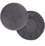 Velvet Round Stool Covers Set of 2 - Gray