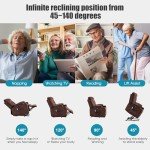GUEAPY Power Lift Recliner with Heat and Massage