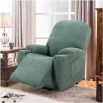 High Stretch Recliner Slipcover with Side Pocket