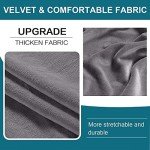 Velvet Round Stool Covers Set of 2 - Gray