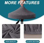 Velvet Round Stool Covers Set of 2 - Gray
