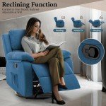 360 Swivel Rocker Recliner Chair for Small Spaces