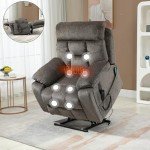 Oversized Electric Lift Recliner with Massage & Heat