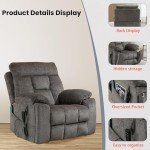 Oversized Electric Lift Recliner with Massage & Heat