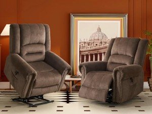 Dual Motor Lay Flat Lift Chair with Massage