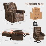 Dual Motor Lay Flat Lift Chair with Massage