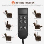 Dual Motor Lay Flat Lift Chair with Massage