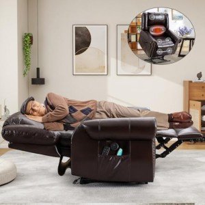 Dual Motor Lay Flat Lift Chair with Massage