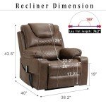 Large Power Lift Recliner with Massage & Heat
