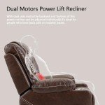 Large Power Lift Recliner with Massage & Heat