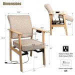 Wooden Power Lift Chairs for Seniors - Beige