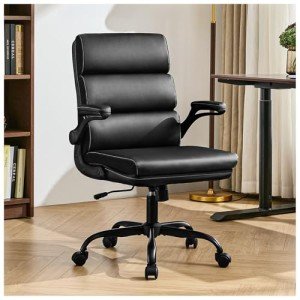Ergonomic Lift Chair with Padded Armrests - Black