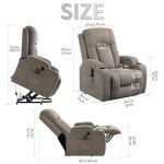 Power Lift Recliner Chair with Heat and Massage