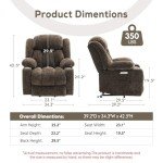 ABCASA Large Heated Lift Chair with Massage & USB