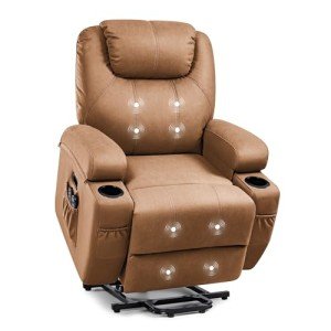 JUMMICO Power Lift Recliner with Massage & Cup Holders