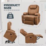 JUMMICO Power Lift Recliner with Massage & Cup Holders