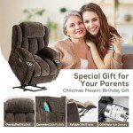 ABCASA Large Heated Lift Chair with Massage & USB