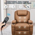 JUMMICO Power Lift Recliner with Massage & Cup Holders