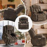 ABCASA Large Heated Lift Chair with Massage & USB