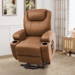 JUMMICO Power Lift Recliner with Massage & Cup Holders