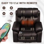 Oversized Lift Chair with Massage and Heat