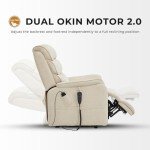 Irene House 9188 Lay Flat Lift Recliner - Beige
