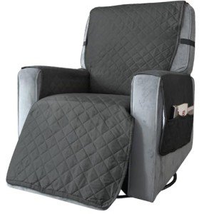 JUUXO Waterproof Nonslip Recliner Chair Cover (Grey)