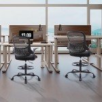 Ergonomic Tall Drafting Chair with Lumbar Support