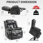 EZZUP Dual Motor Lift Recliner with Massage & Heat