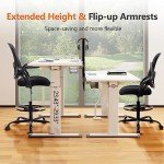 Ergonomic Tall Drafting Chair with Lumbar Support