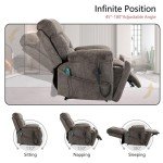 Dual Motor Lift Recliner Chair with Massage and Heat