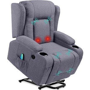 Modern Electric Power Lift Recliner Chair - Blue