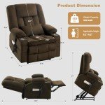 Large Electric Lift Recliner Chair with Massage