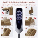 Triple Motor Wide Lift Chair with Heat and Massage