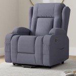 Modern Electric Power Lift Recliner Chair - Blue