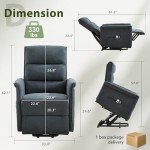 Electric Lift Chair with Massage & Heat for Seniors