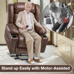 Large Power Lift Recliner Chair with Heat & Massage
