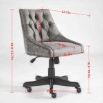 Ergonomic Swivel Lift Chair in Retro Brown