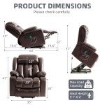 RESTREAL Power Lift Recliner Chair with Massage