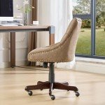 Ergonomic Swivel Lift Chair in Retro Brown